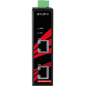 Antaira INJ-C201G-at-24 (-T) 30-watt Industrial Gigabit PoE+ Injector